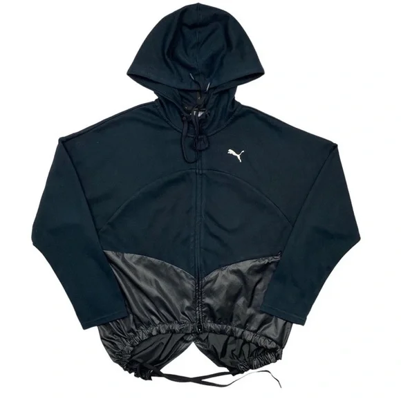 Puma Black Hoodie with Shiny Accents size small - Picture 3 of 11